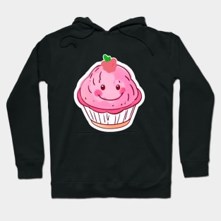 Raspberry Sorbet ice cream | Cartoon Happy Character Hoodie